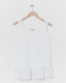 White Broderie Vest