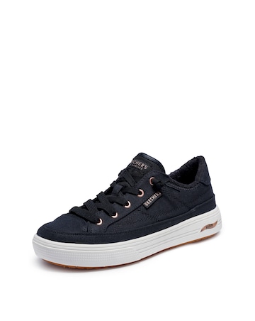 Skechers Black Arch Fit Arcade Meet Ya There Slip-On Trainers - Wide Fit (E)