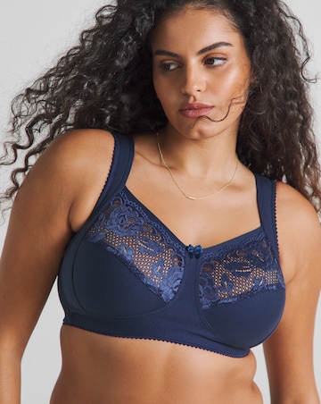 Miss Mary of Sweden Lovely Lace Support Non Wired Bra Dark Blue