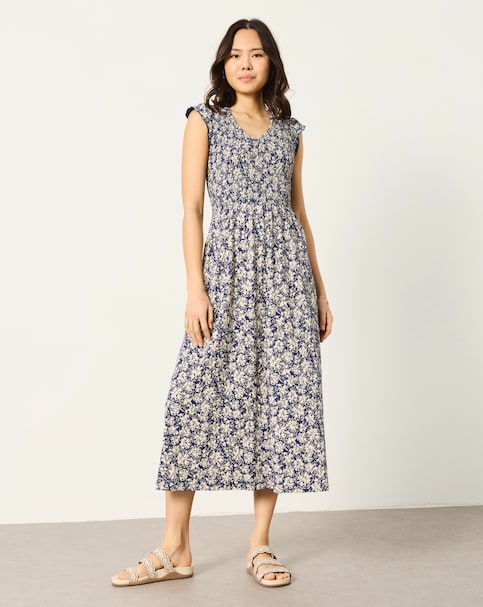 Fatface Demi Shells Jersey Midi Dress