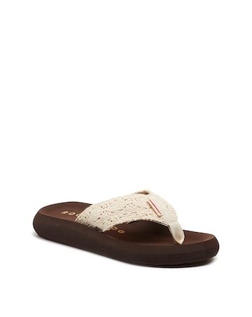 Rocket Dog Natrual Crochet Toe Post Sandals