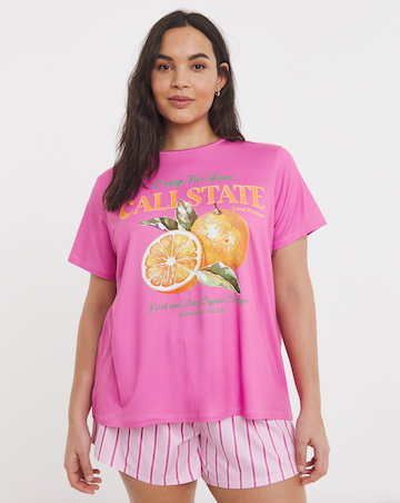 Fruit Print Pyjama Shortie Set