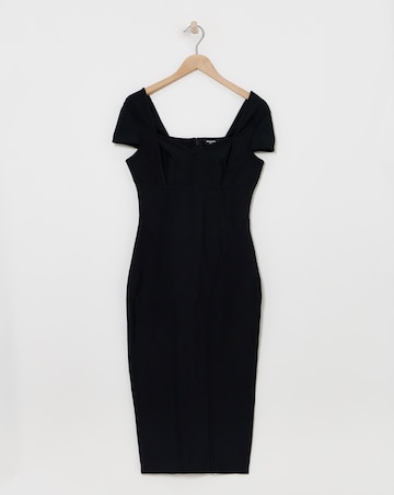 Simply Be Black Contouring Seam Stretch Bandage Midi Dress