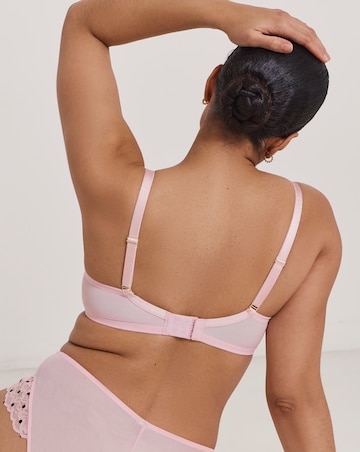 Ann Summers Sexy Lace Planet Flocked Plunge Bra Pink