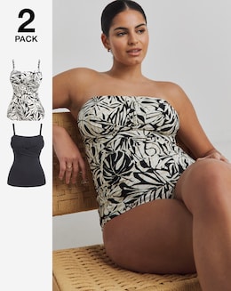 MAGISCULPT Firm Control 2 Pack Bandeau Tankini Tops