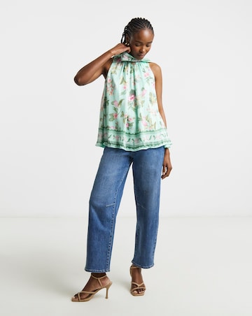 Joanna Hope Halter Neck Drape Blouse