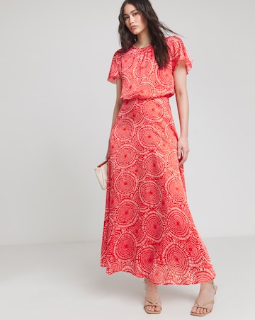 Joanna Hope Blouson Split Sleeve Dress