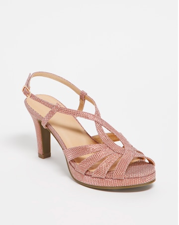 Joanna Hope Crossover Platform Sandal - Extra Wide Fit (EEE)