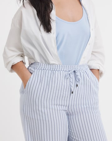 Blue Stripe Wide Leg Trouser