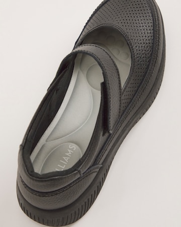 Rochelle Leather Bar Trainers - Wide Fit (E)