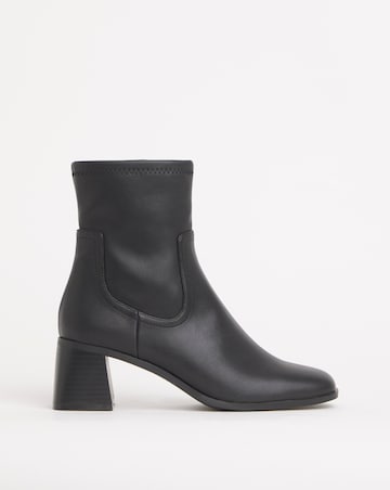 Whitney Classic Block Heel Stretch Ankle Boots Extra Wide EEE Fit