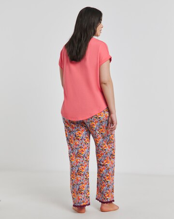 Joe Browns Jersey Pyjama Set Tropical Print