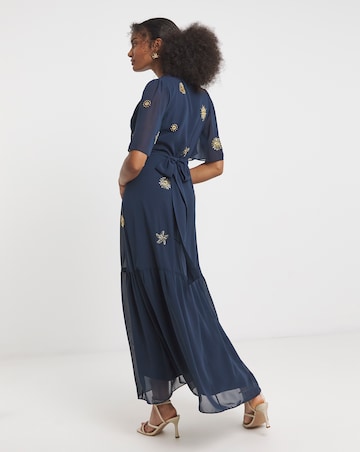 Hope & Ivy Venetia Wrap Maxi Dress
