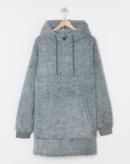 Supersoft Borg Oversized Hooded Lounge Dress