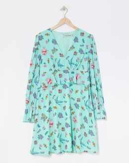 Twisted Wunder Mint Green Chriffon Frill Detail Mini Dress