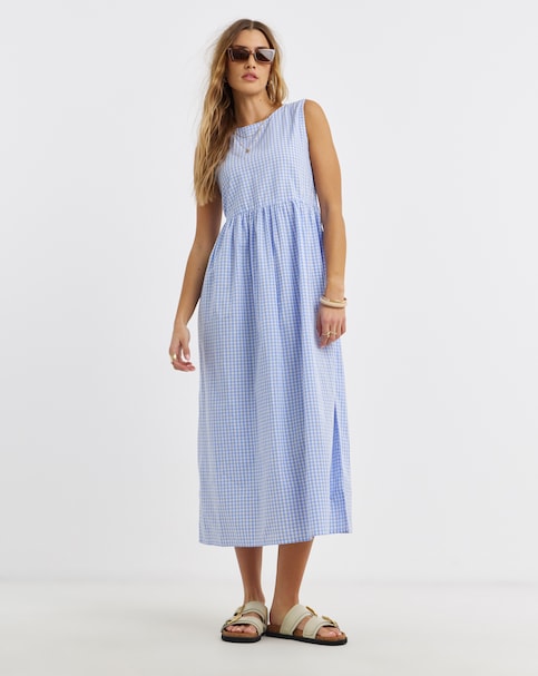 Pieces Bibby Sleeveless Ankle Woven Dress