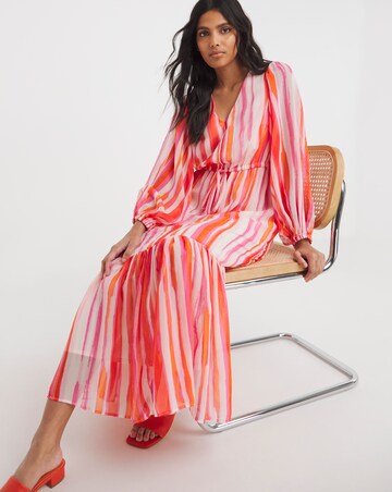 Printed Chiffon Maxi Dress