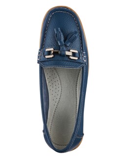 Samara Leather Tassel Detail Loafers - Extra Wide Fit (EEE)