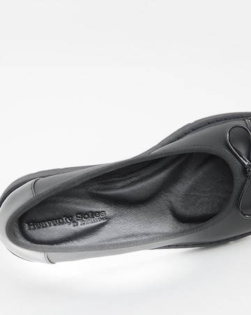 Heavenly Soles Josie Low Wedge Ballerina Shoe - Extra Wide Fit (EEE)