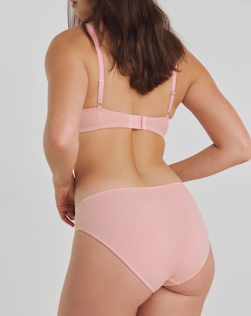 Simply Be Eliza Hearts & Lips High Leg Midi Brief Knickers Pink