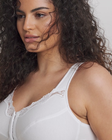 Pretty Secrets (2 Pack) Front Fastening Bras (B-DD) White/Black