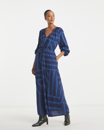 Long Sleeve Printed Maxi Dress