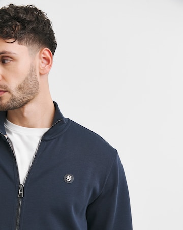 BOSS Dark Blue Full-Zip BB Badge Sweatshirt