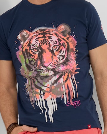 Joe Browns Dippy Tiger T-Shirt - Navy