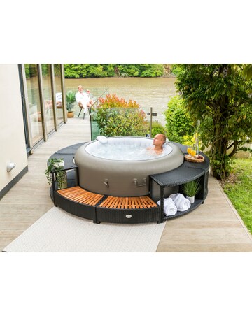 Lay-Z-Spa 180cm Round Rattan Hot Tub Surround