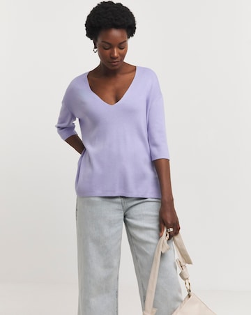 V Neck Boxy Jumper