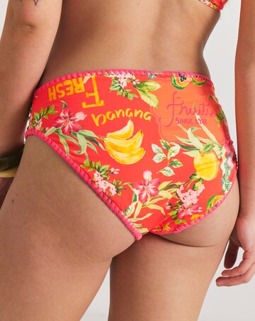 Figleaves Fruit Print Midi Bikini Bottoms