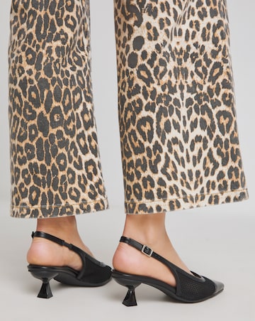 Vida Pointed Mesh Slingback Kitten Heels - Extra Wide Fit (EEE)