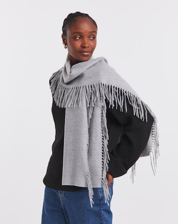 Fringe Detail Midweight Scarf