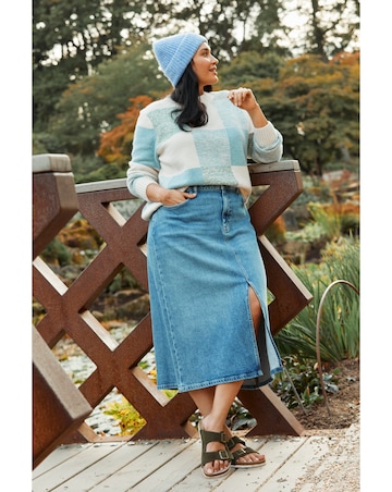 FatFace Carla Denim Midi Skirt