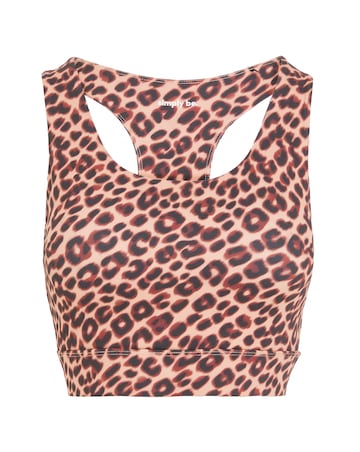 Simply Be SB3 Leopard Print Active Crop Top