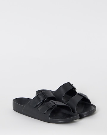 Mens Adjustable Buckle Slider-Black