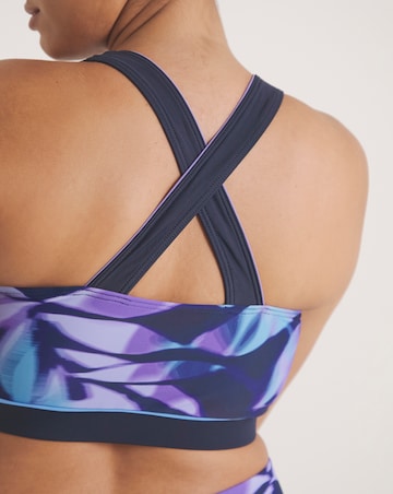 Sports Swim Bikini Cross Back Crop Top