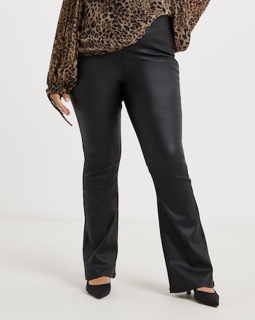 Black Coated Flare Jegging