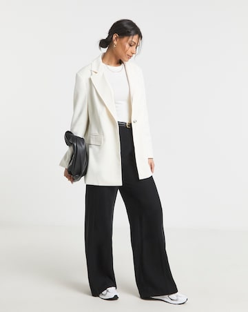 Simply Be White Oversized Single Breasted Blazer