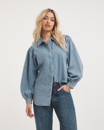 Volume Sleeve Denim Shirt