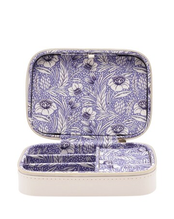Sophia Lane White & Blue Floral Jewellery Box