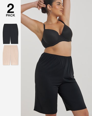 Pretty Secrets 2 Pack Culottes Black/Almond