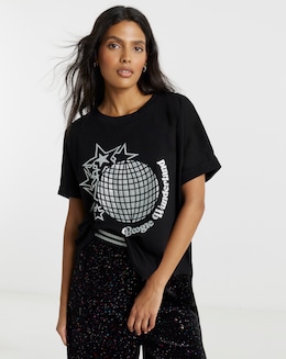 Twisted Wunder Phoebe Foil Print T-Shirt