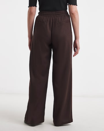 Linen Mix Wide Leg Trousers