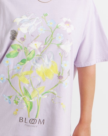 Lilac Floral Graphic T-Shirt