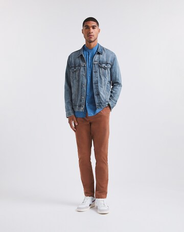 Cobalt Grandad Collar Linen Shirt