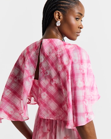 Joanna Hope Tea Dress With Cape Sleeve