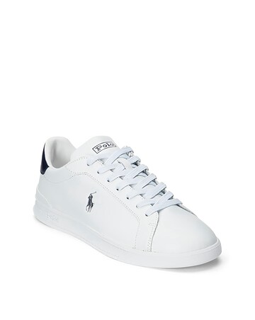 Polo Ralph Lauren Heritage Court Leather Trainers - White