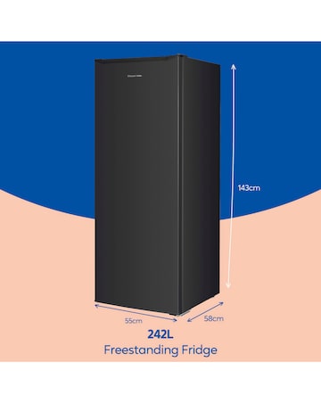 Russell Hobbs RH143LF552E1B Upright Freestanding Larder Fridge - Black