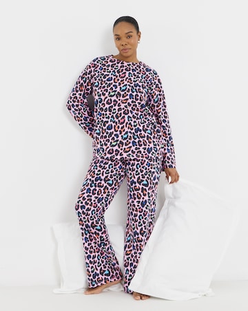Pretty Secrets Value Long Sleeve Pyjama Set Leopard Print